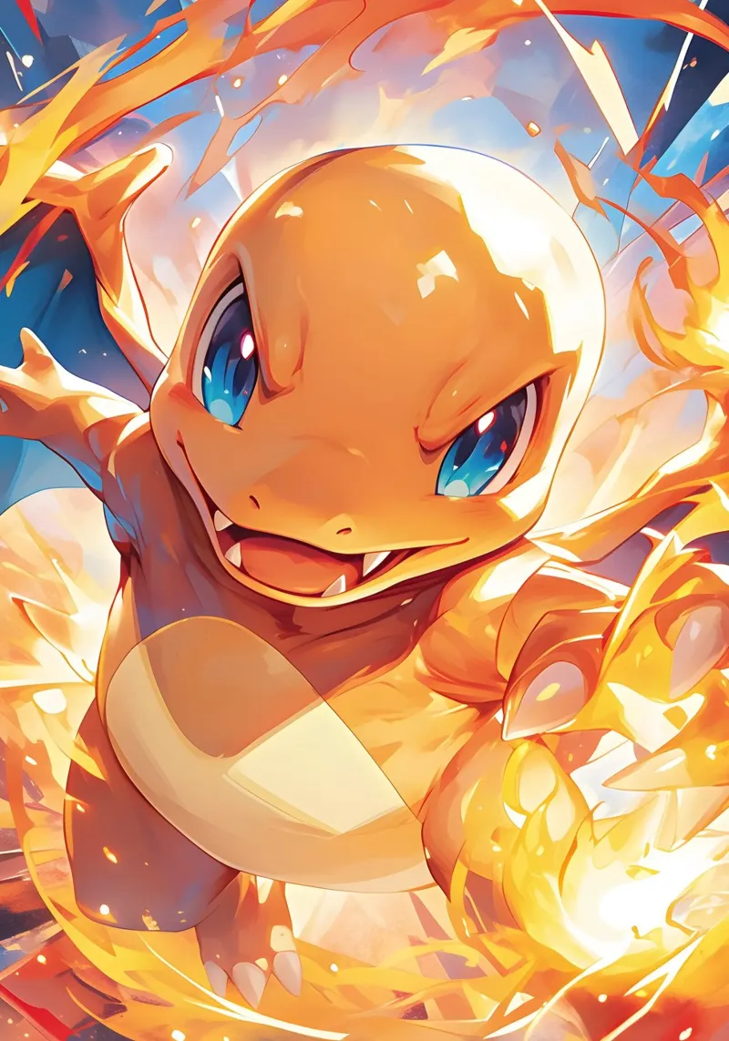 Charmander pokemon poster con telaio in alluminio da CreativeStudio