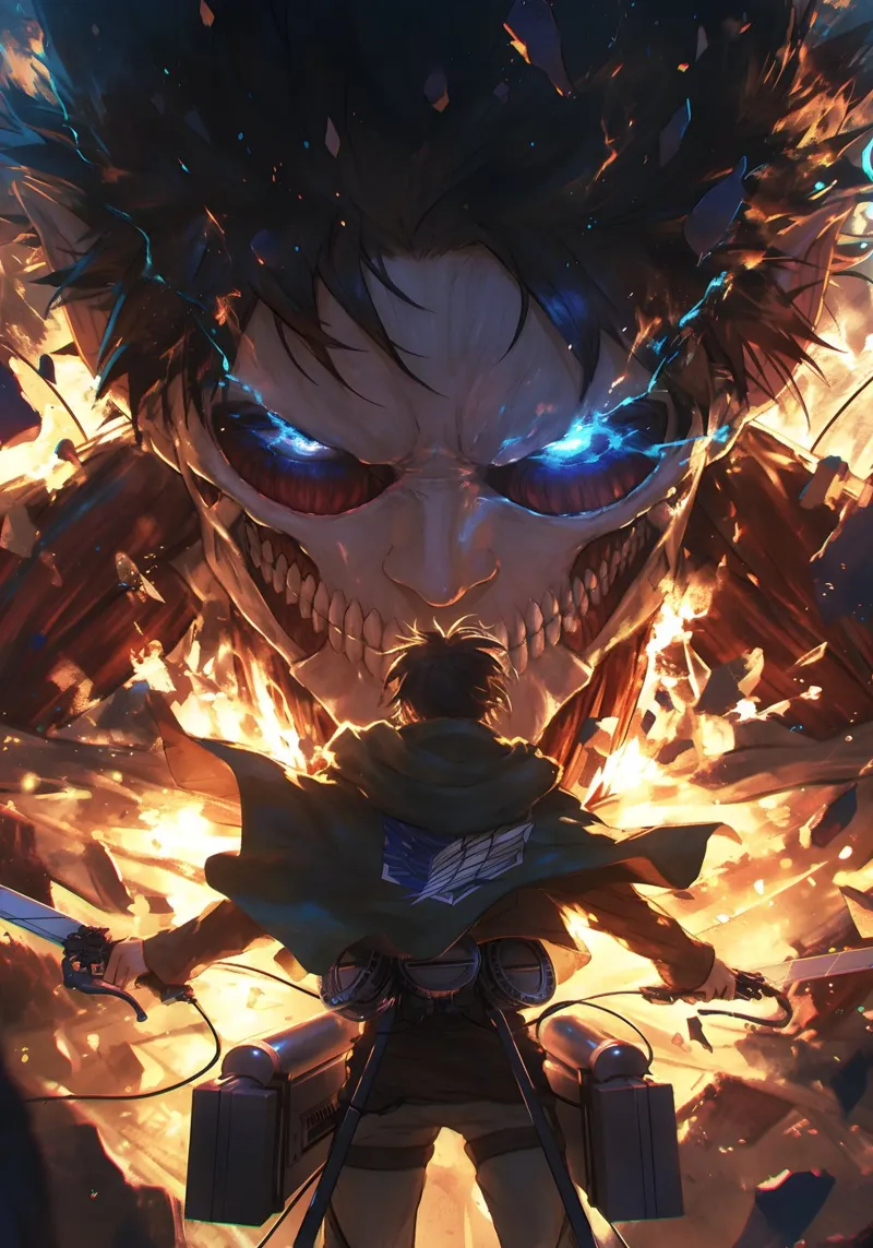 eren attack on titan pellicola backlit da CreativeStudio