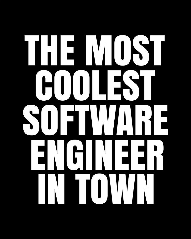 The most coolest software engineer in town poster da happieeagle