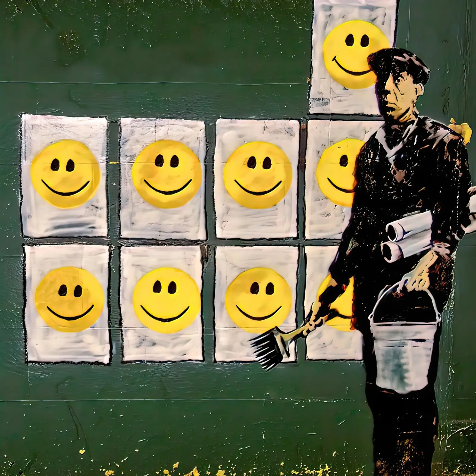 Sorriso di Banksy pellicola backlit da 🎁 ARTVI-SHOP