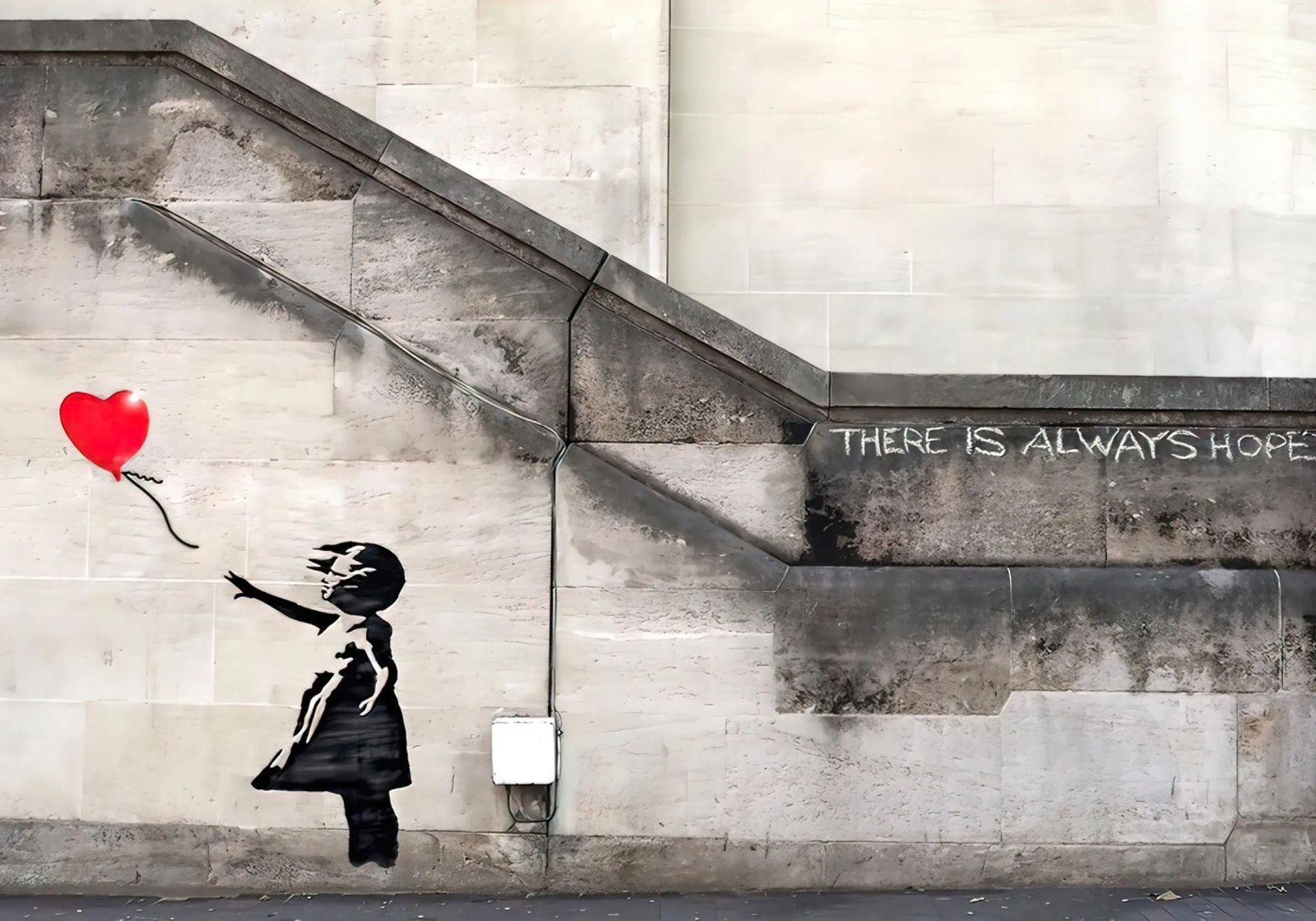 Banksy Mädchen mit Luftballon Poster von ARTVI-SHOP