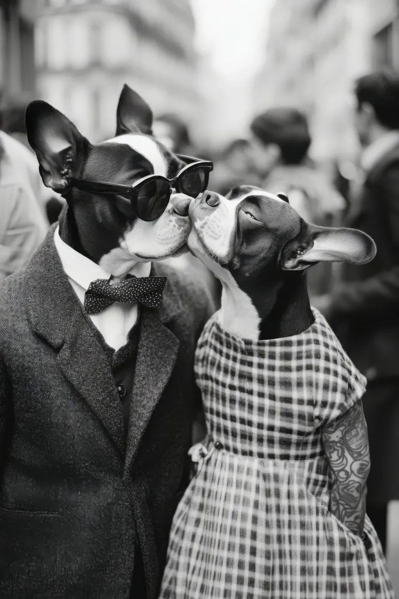 Un bacio in città pellicola backlit da Affiches Chien Originales – Dogland