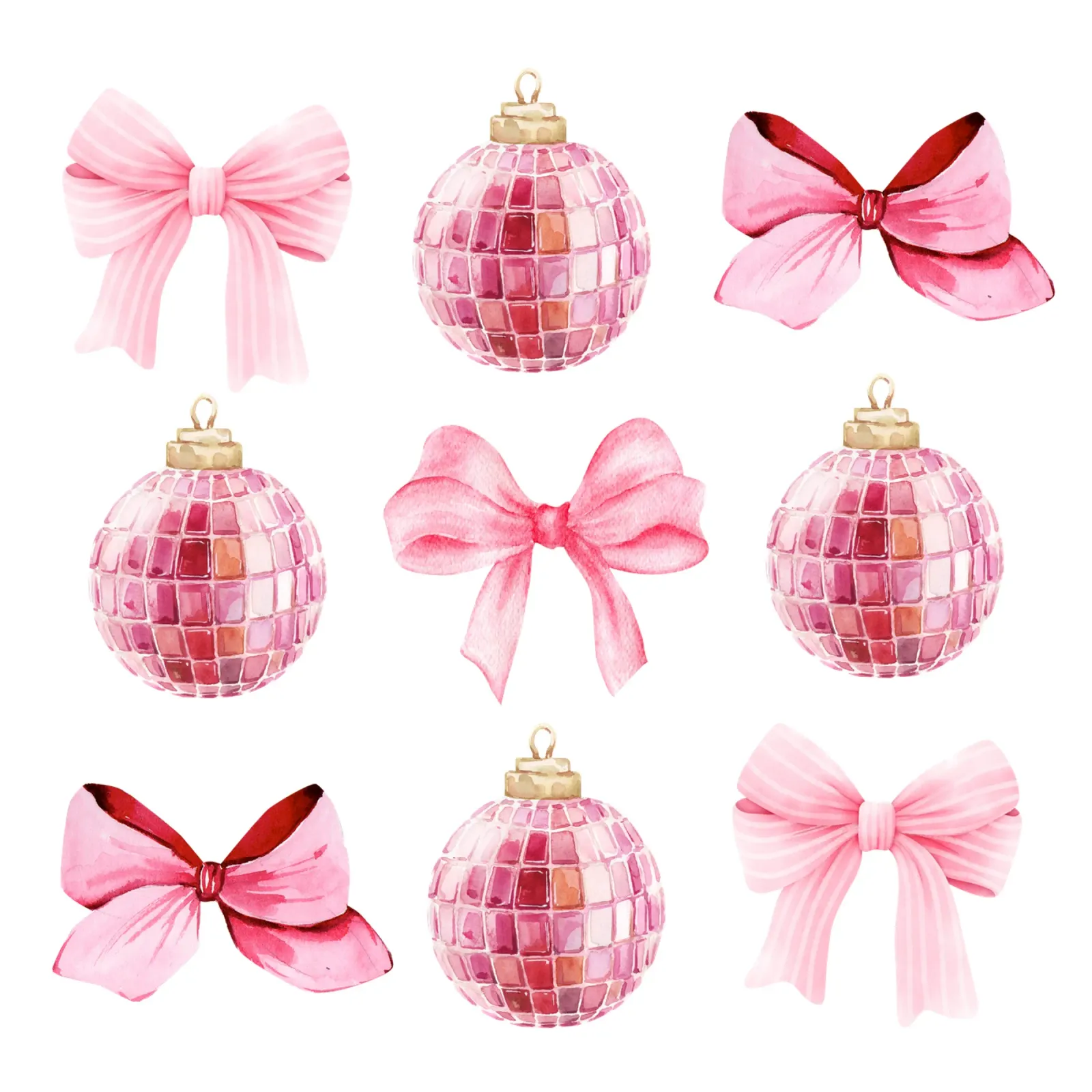 Christmas Bows and Disco Ball poster da Coquette Club