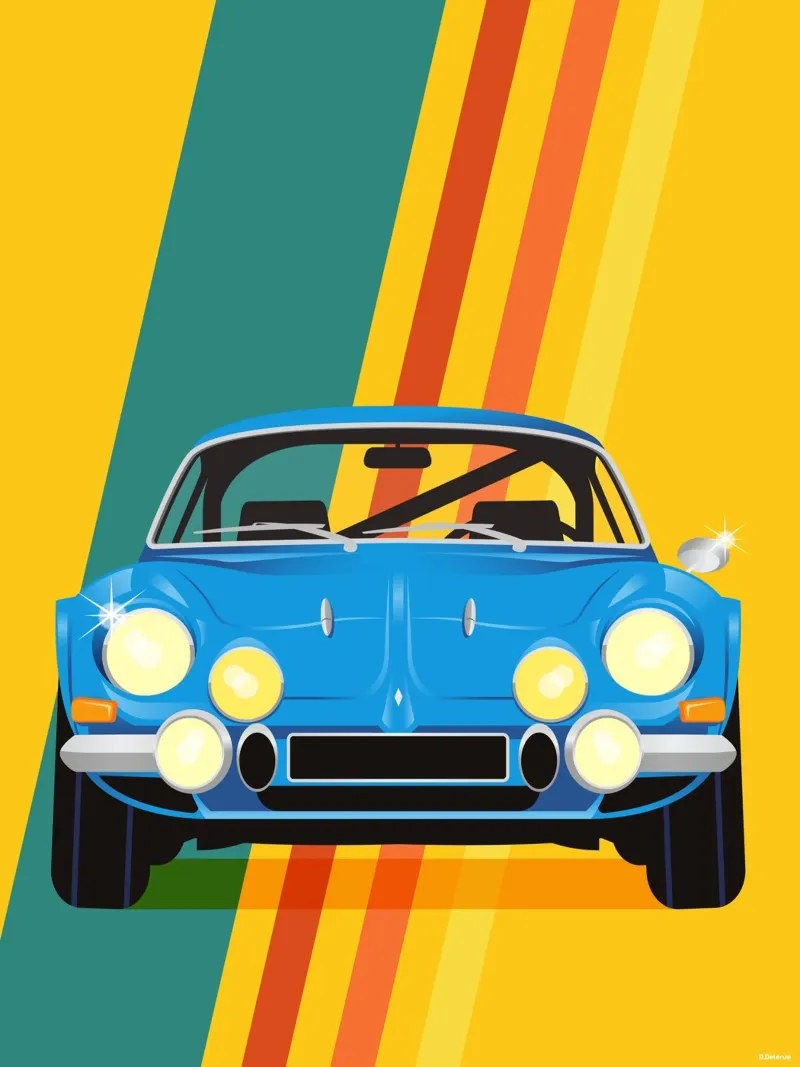 Renault Alpine A110 Alu-Dibond von Raphaël Delerue