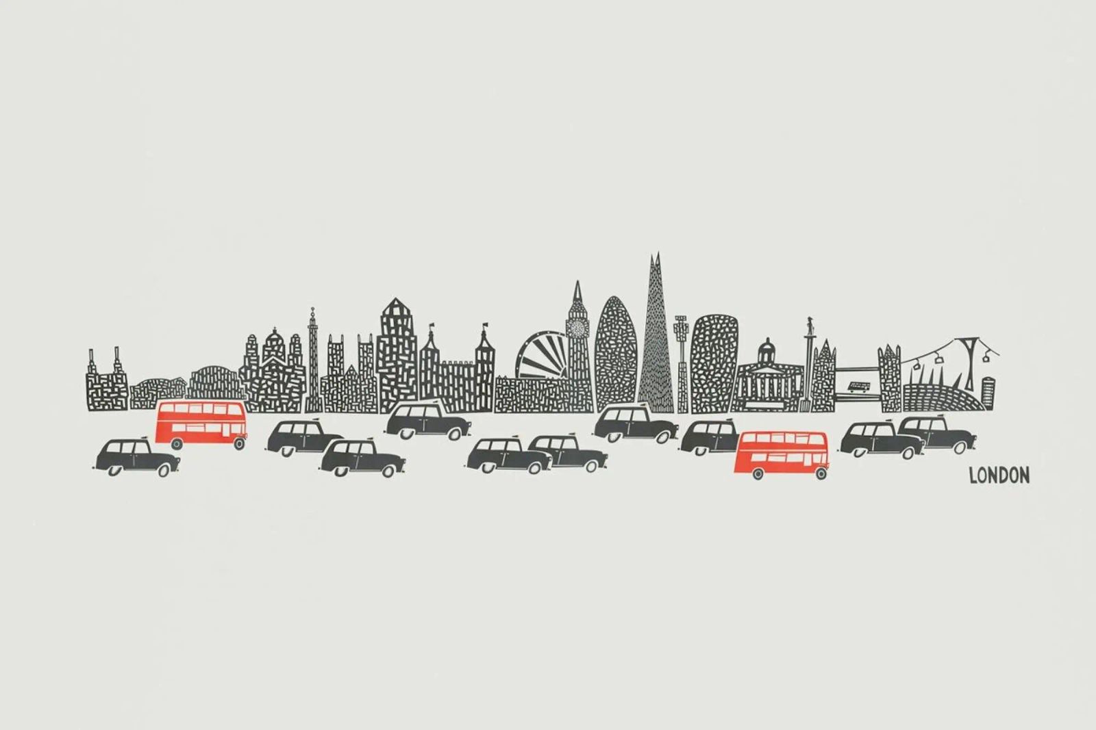 Panoramic London poster by Fox & Velvet