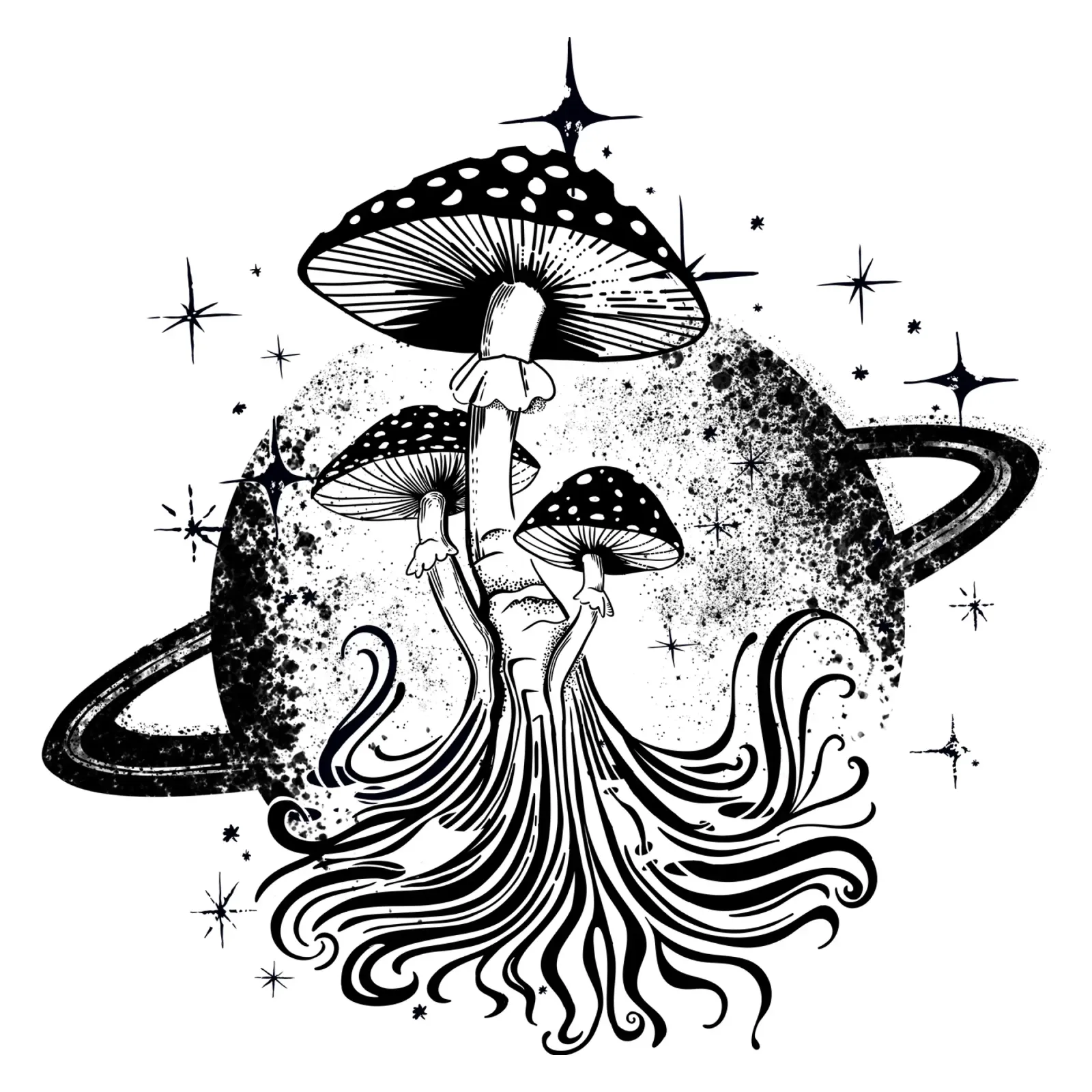 Toadstool in Space acrylic glass by DYDesign