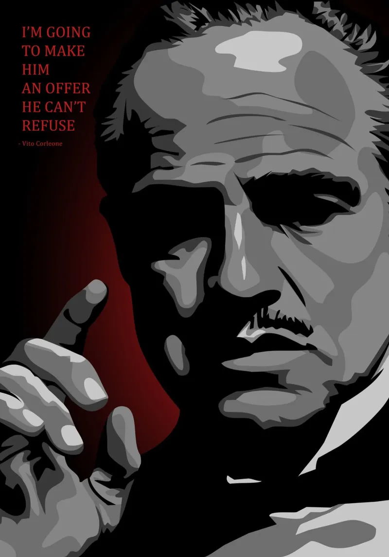 Vito Corleone Quote pellicola backlit da nabakumov