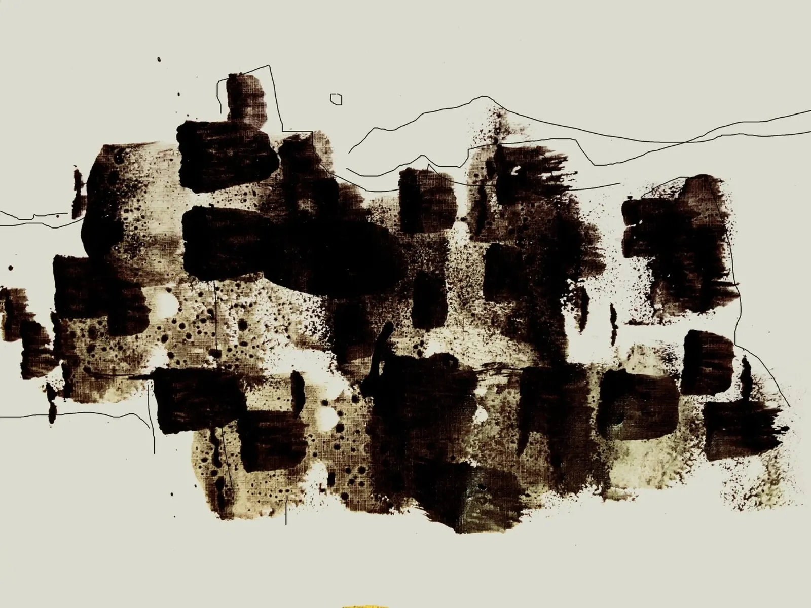 Abstract Brush Stroke carta hahnemühle da nileshkikuuchise