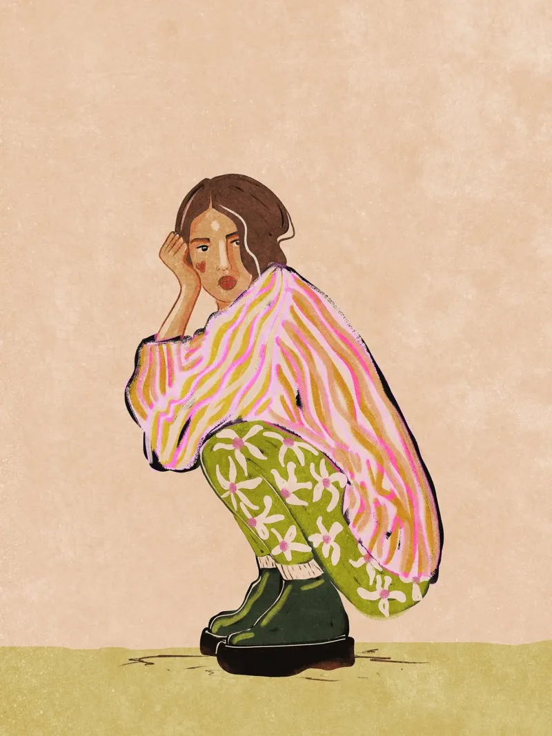 Sit here with me for a moment pellicola backlit da Illustration Raissa Oltmanns