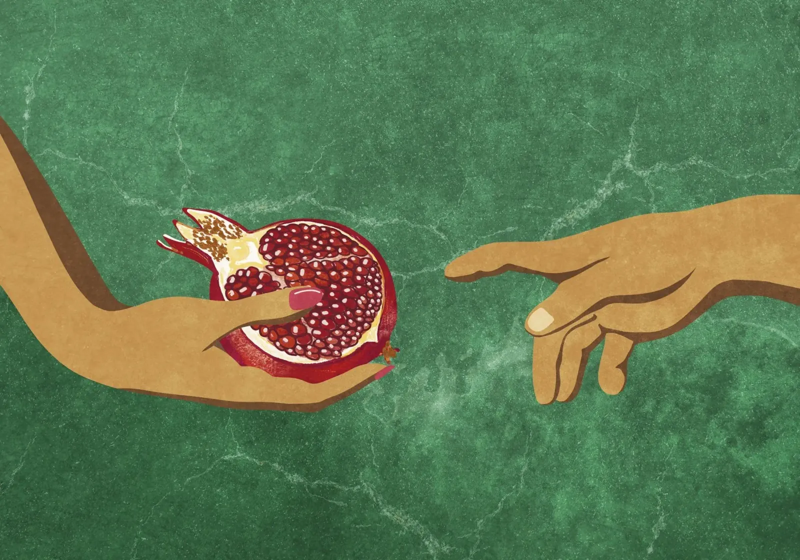 Almost Touched alluminio dibond da Illustration Raissa Oltmanns