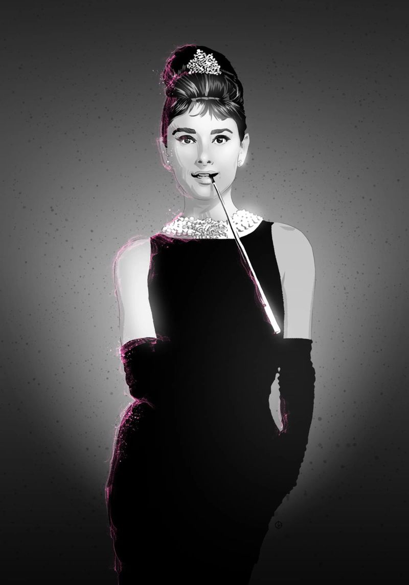Audrey Hepburn Leinwand von nabakumov