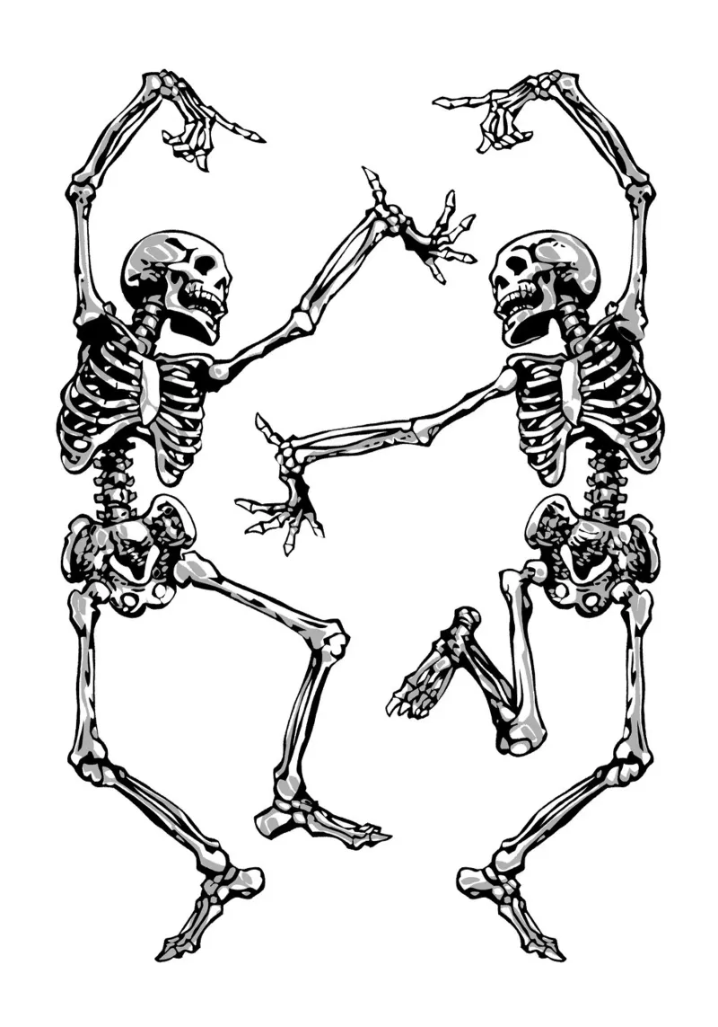 Dancing Skeletons pellicola backlit da nabakumov