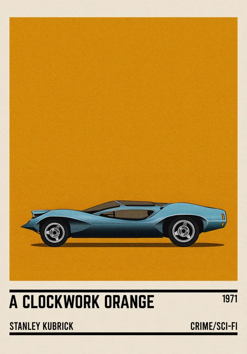 A Clockwork Orange car movie pellicola backlit da TheArtstudio