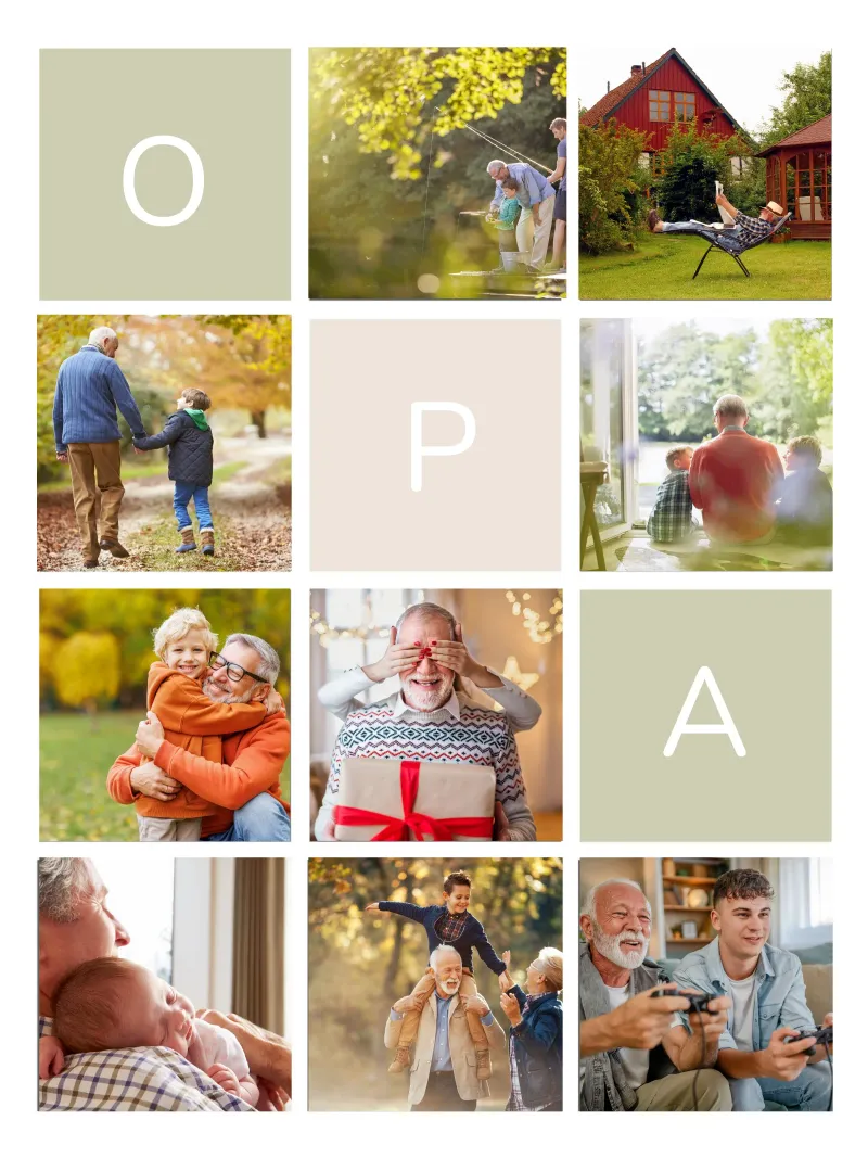 Fotocollage für Opa forex plate by WORTSPIEL