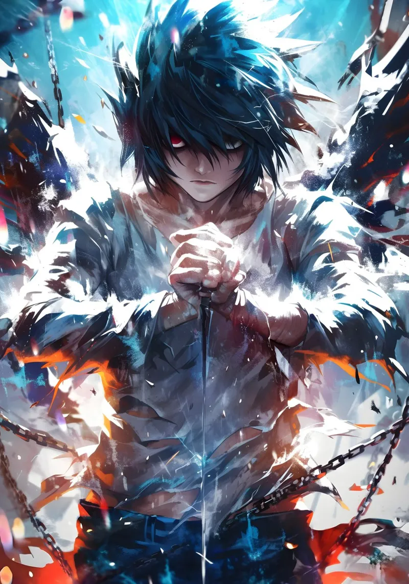 L Lawliet death note poster con telaio in alluminio da CreativeStudio