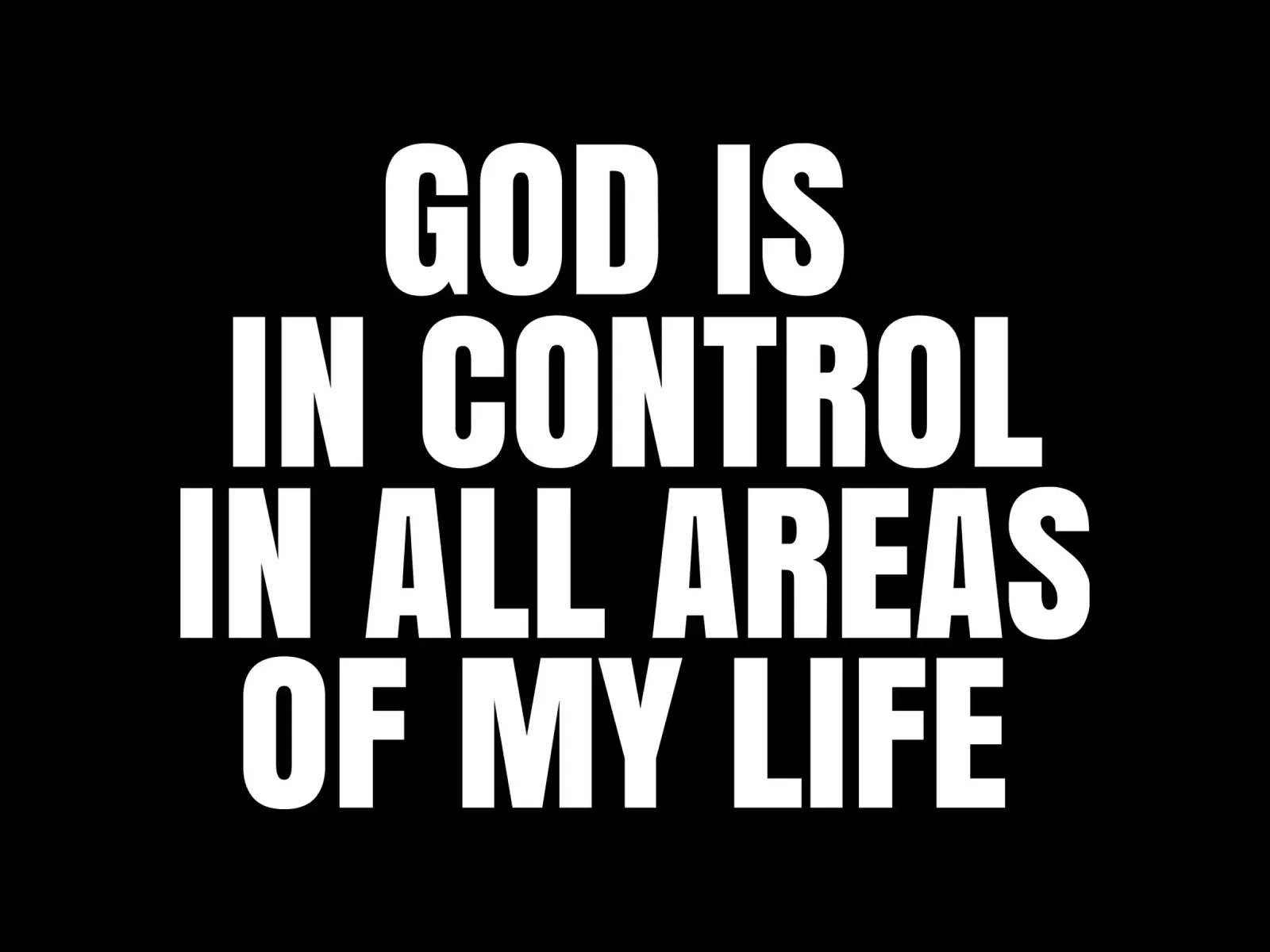 God is in control in all areas of my life carta hahnemühle da happieeagle