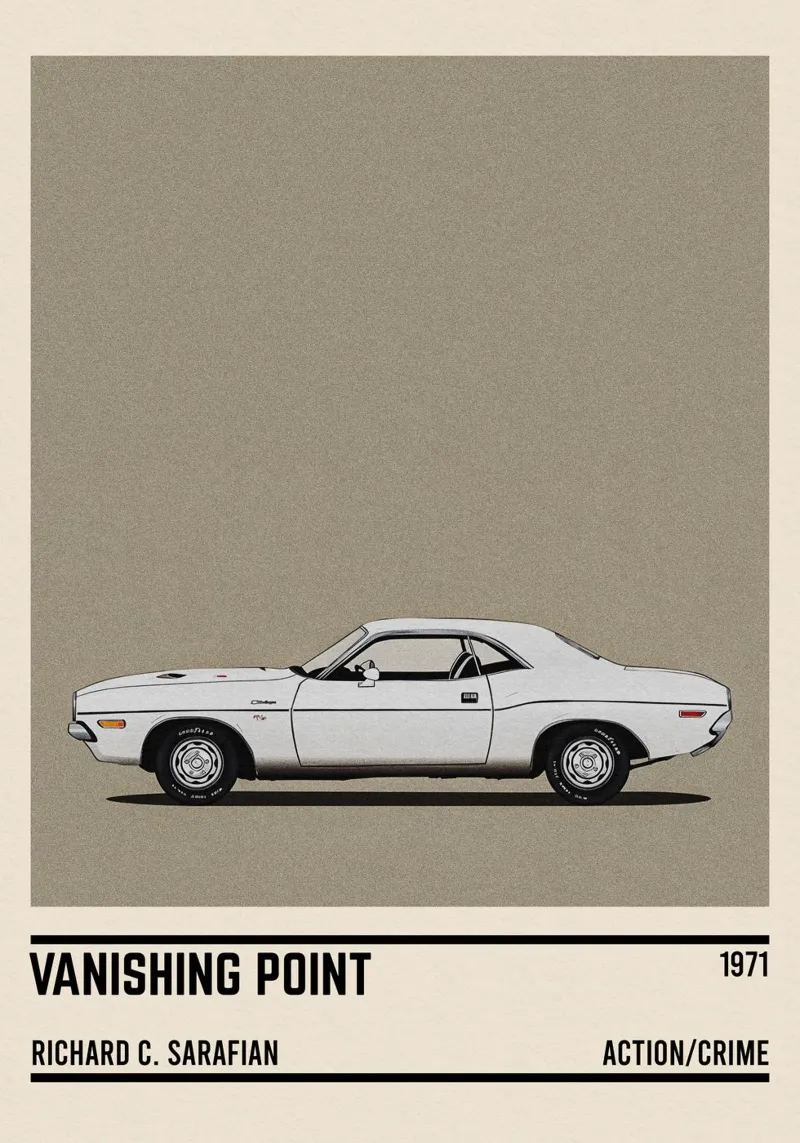 Vanishing Point car movie canvas by TheArtstudio