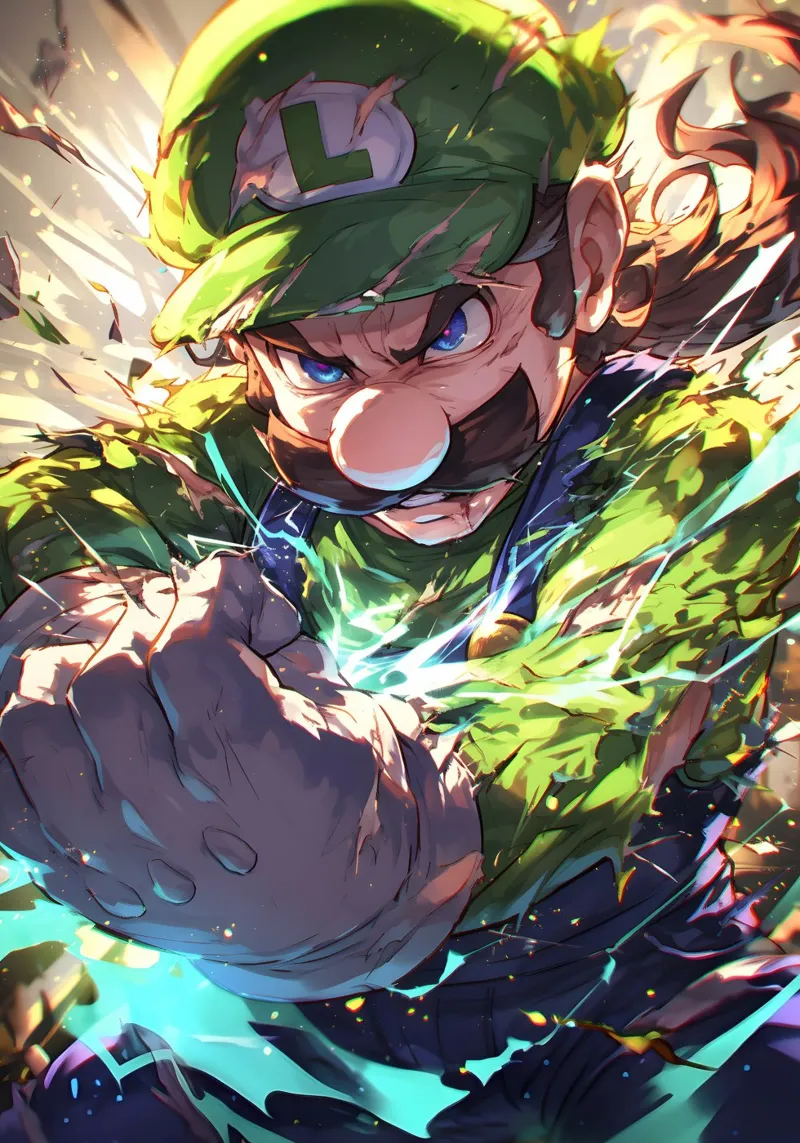 luigi Super Mario Bros pellicola backlit da CreativeStudio