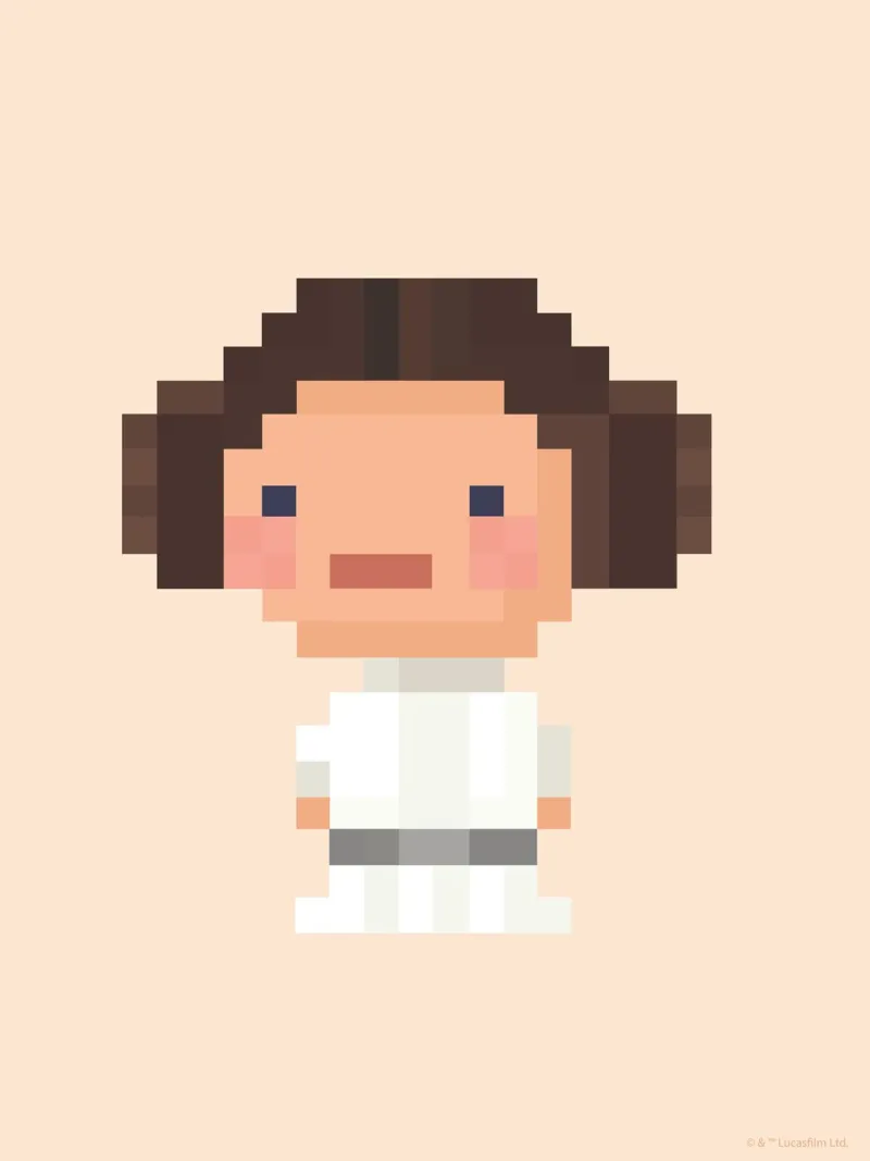PRINCESS LEIA ORGANA carta hahnemühle da Star Wars