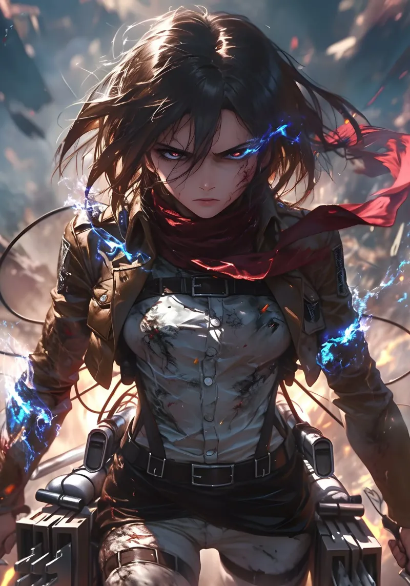 Mikasa attack on titan pellicola backlit da CreativeStudio