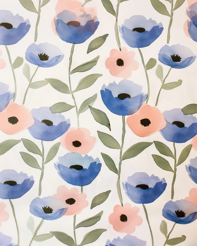 Vintage Botanical Spring Poppy Flowers Retro Floral Charm poster con telaio in legno da Gentle Echoes Art