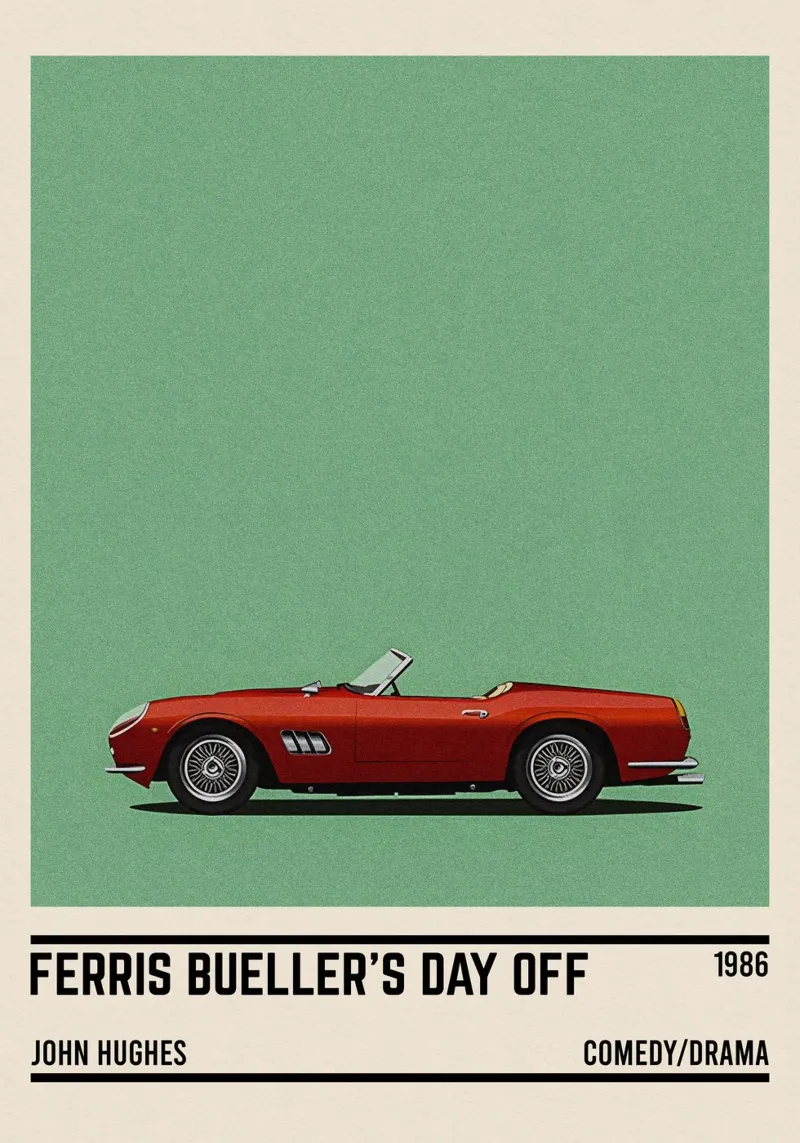 Ferris Bueller's Day Off car movie poster de TheArtstudio