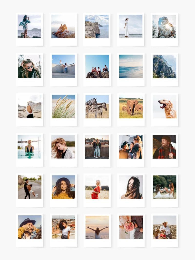 So many memories - Instant Photos poster with aluminum frame by Bildschön | Fotocollagen