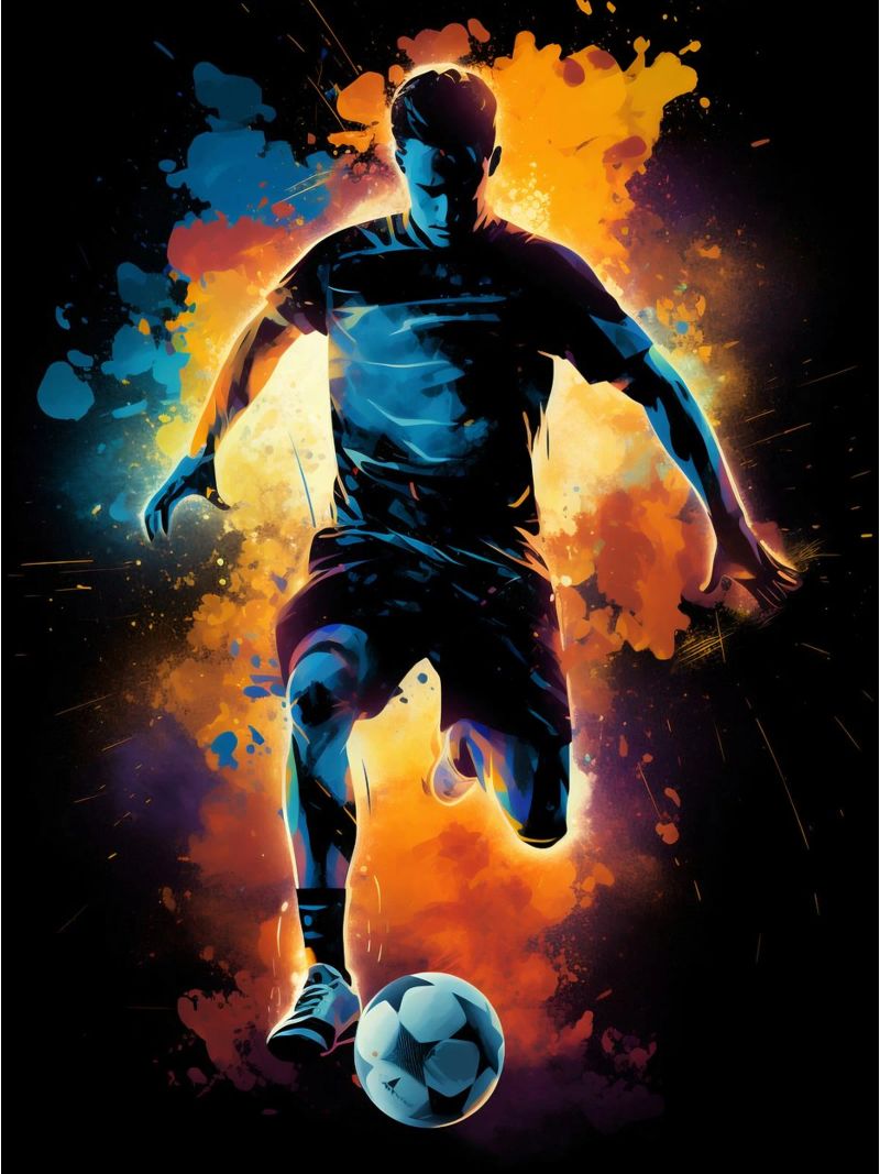 Football Colorful 5 poster by Mateo