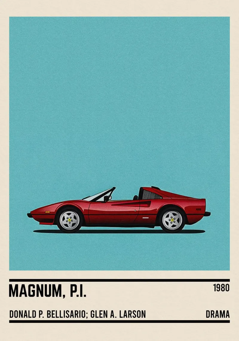 Magnum Pi tv series car pellicola backlit da TheArtstudio