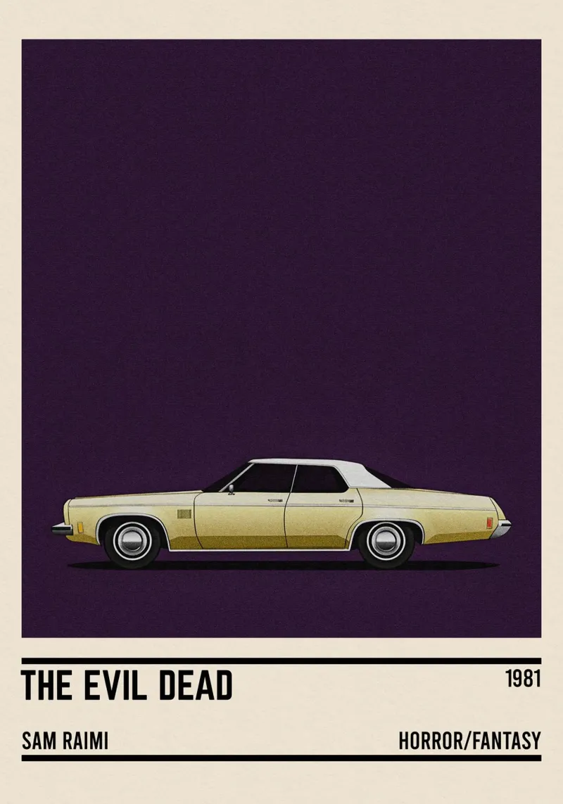 The Evil Dead car movie pellicola backlit da TheArtstudio