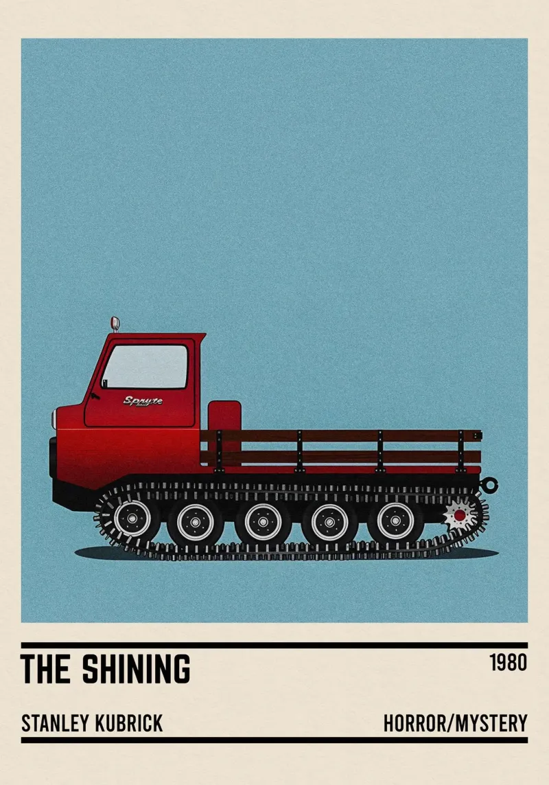 The Shining snowcat movie poster con telaio in alluminio da TheArtstudio