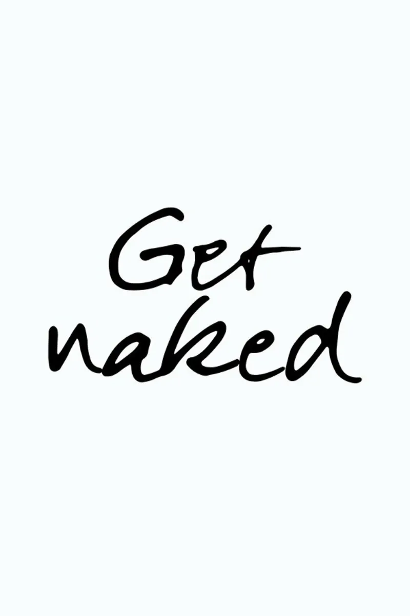 Get Naked Poster mit Holzrahmen von Studio One