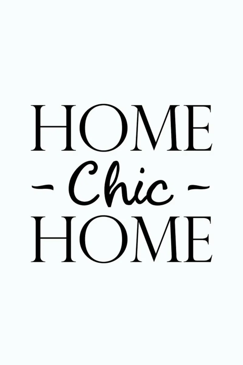 Home Chic Home poster with wooden frame by Studio One