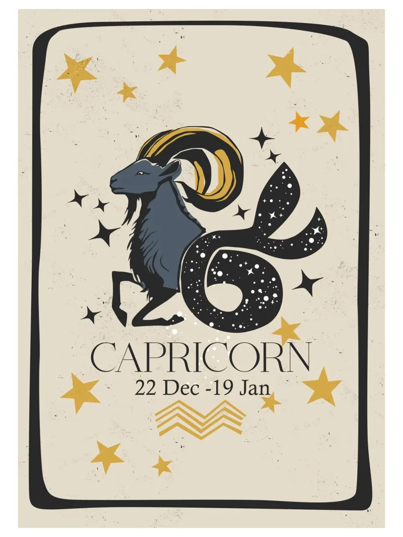 Estilo retro Capricornio metacrilato de Indigo Rain