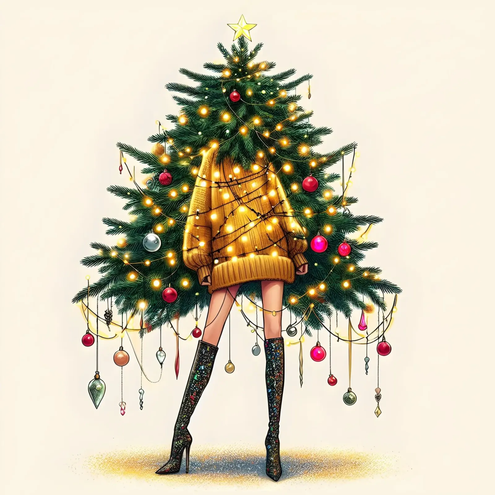 LIGHT UP CHRISTMAS JUMPER hahnemühle by ARTOMATIC