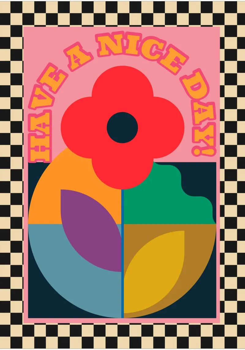 Buona giornata 2 poster con telaio in plastica da Gaite