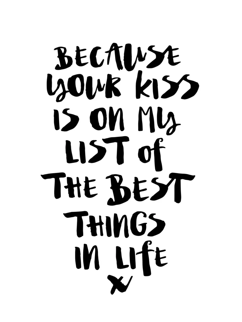 Because Your Kiss is on My List of the Best Things in Life canvas by THE MOTIVATED TYPE
