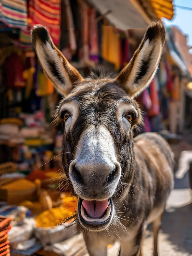 L'asino nel Souk carta hahnemühle da Art-Travel