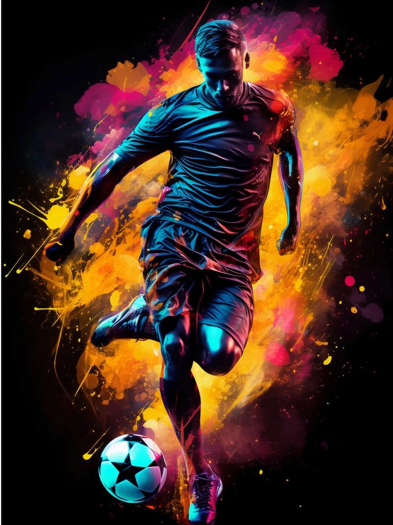 Football Colorful 8 poster de Mateo