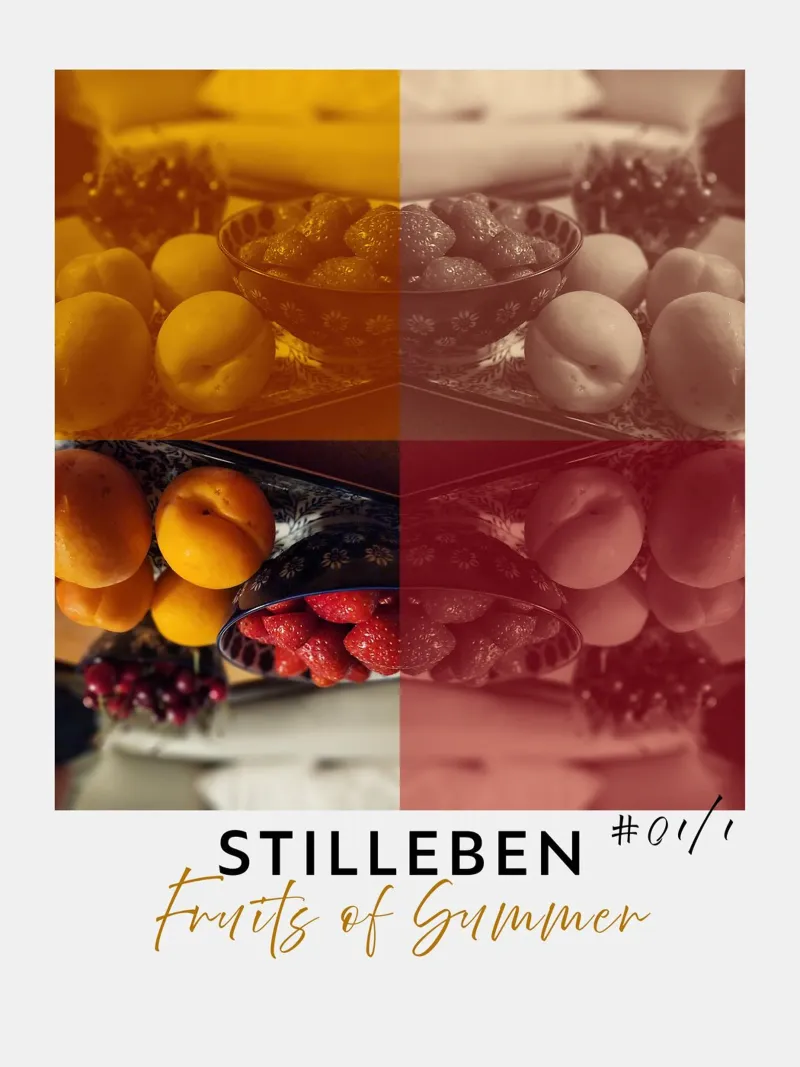 les fruits de l'été 2/1 poster avec cadre en plastique de words-in-frames