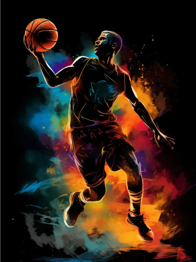 Basketball Colorful 2 pellicola backlit da Mateo