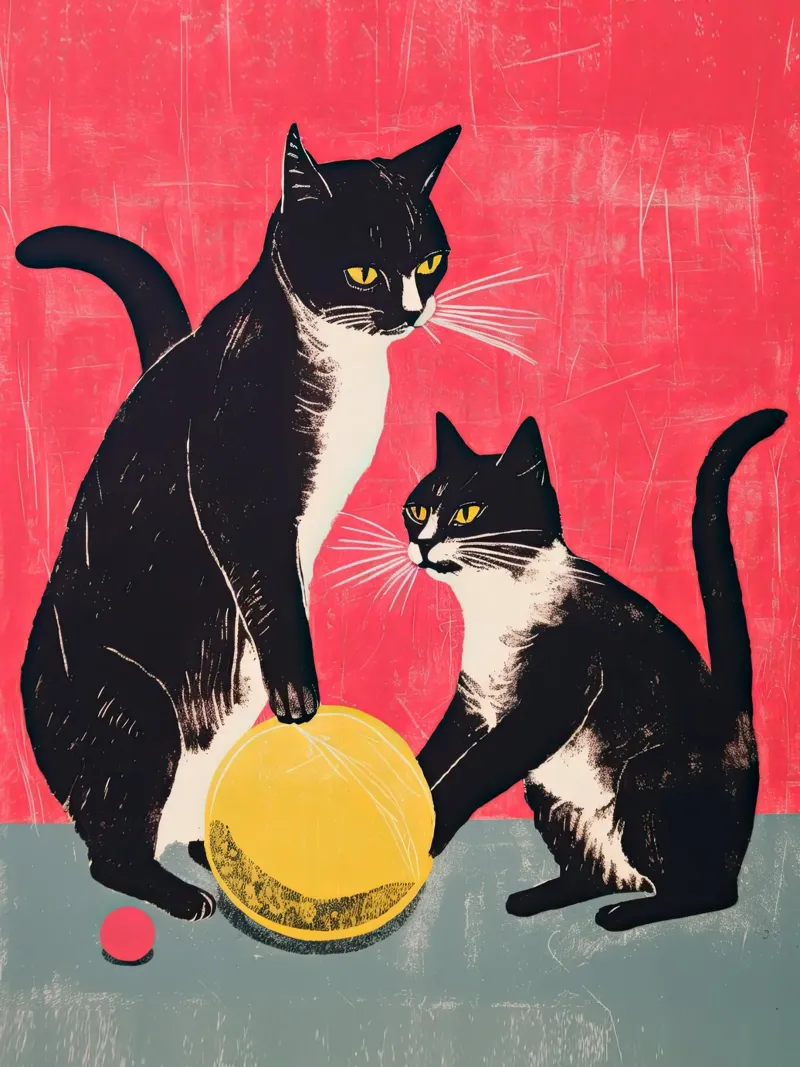 Palla di divertimento poster con telaio in legno da DaarbyN
