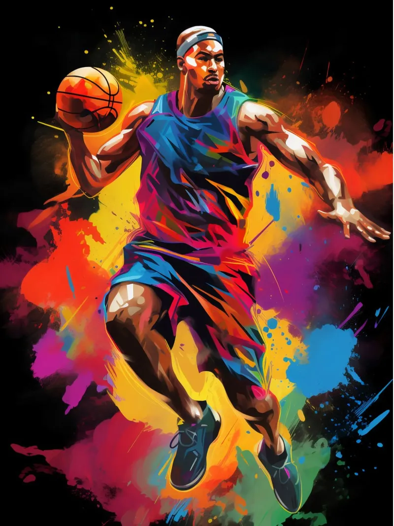 Basketball Colorful 4 pellicola backlit da Mateo