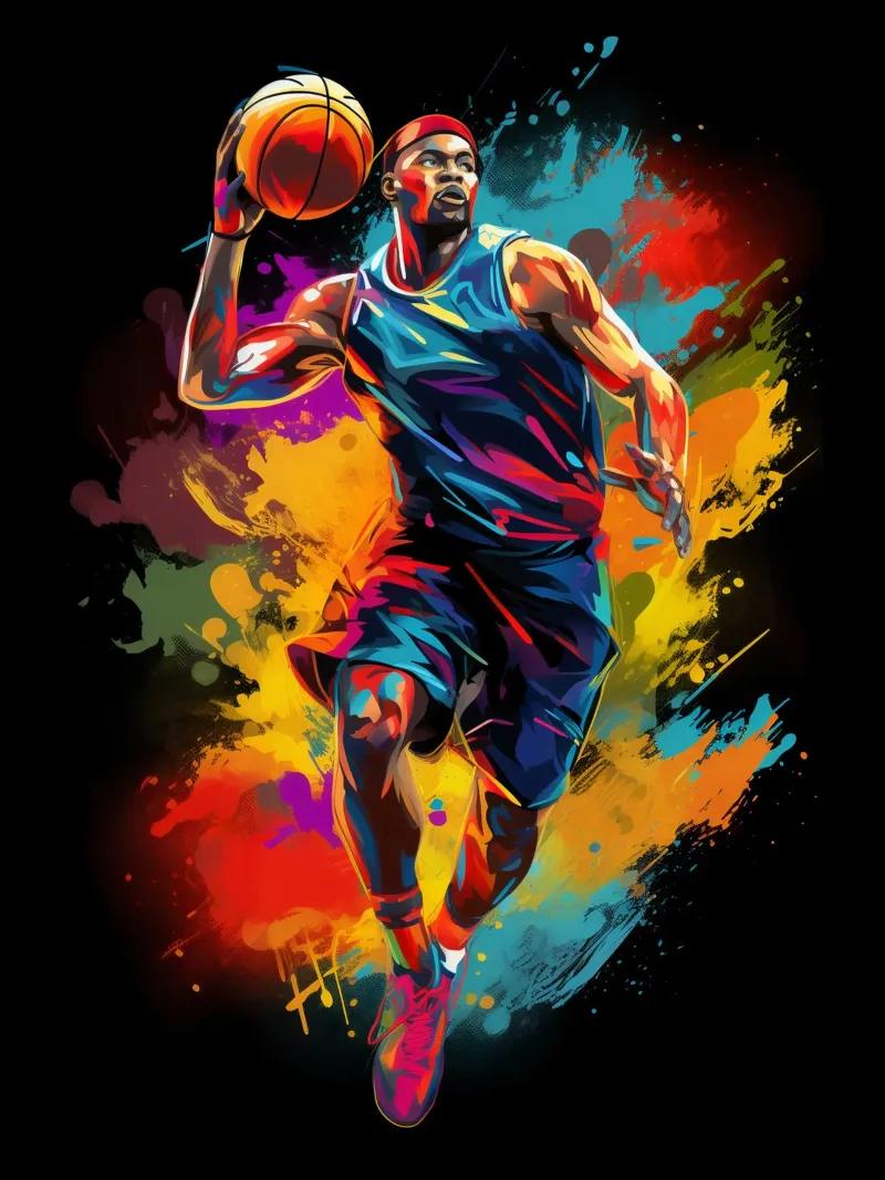 Basketball Colorful 5 pellicola backlit da Mateo