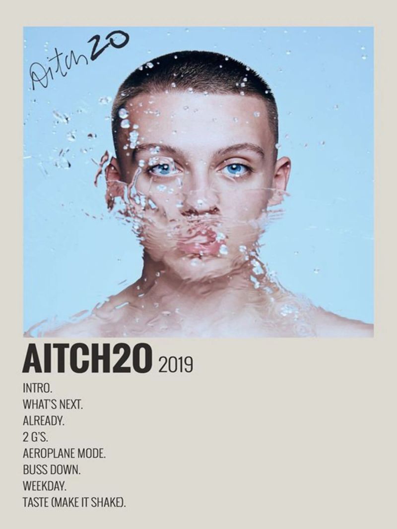 AitcH2O Album by Aitch - Autographed Music pellicola backlit da SoundStudio