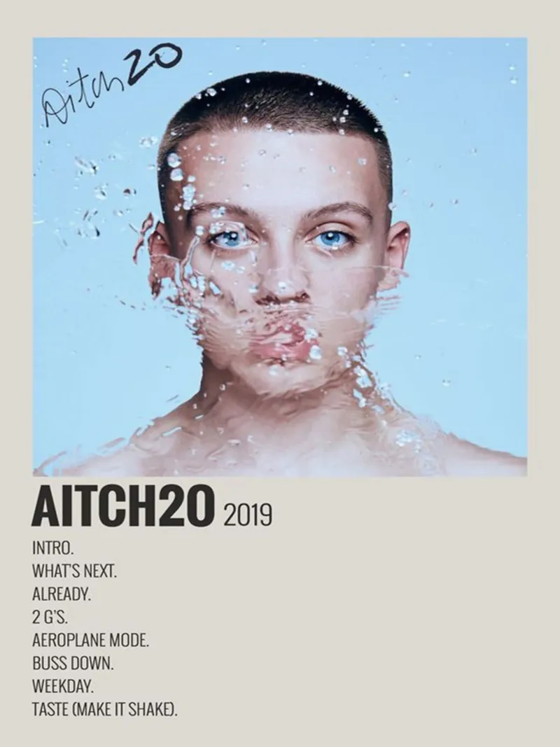 AitcH2O Album by Aitch - Autographed Music pellicola backlit da SoundStudio