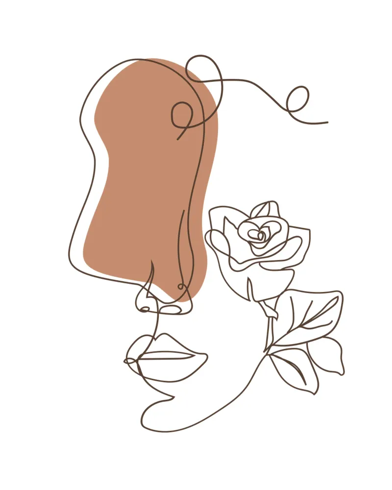 Semplice donna boho minimalista e fiori carta hahnemühle da YSV MINIMALIST