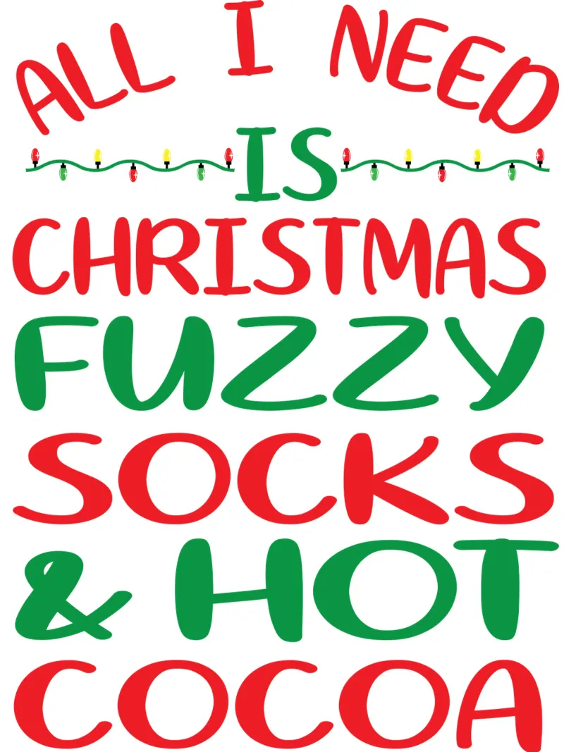 all i need is christmas fuzzy socks & hot cocoa metacrilato de vickeyroads