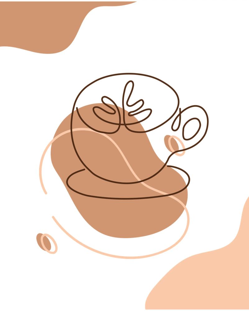 Minimalist boho coffee drink poster by YSV MINIMALIST