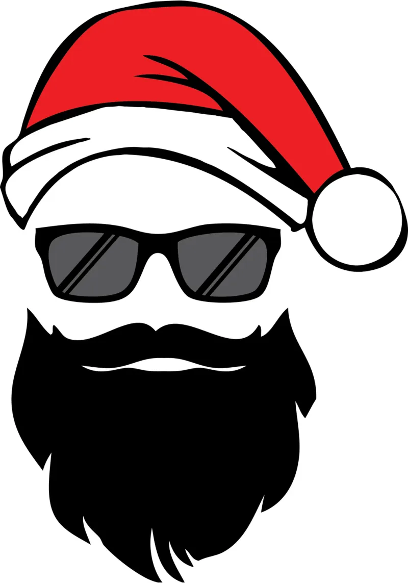 Babbo Natale faccia buffa art design pellicola backlit da vickeyroads